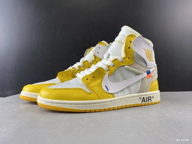 NRG Dark Yellow-Cone Powder AQ0818-149 White 1 Off-White Jordan Air x 0801